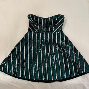 NBD Sequin Strapless Dress